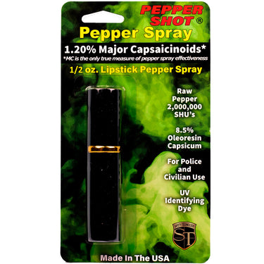 Pepper Shot 1.2% MC 1/2 Oz Lipstick Pepper Spray
